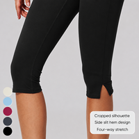 Nouveaux shorts de sport à taille élastique, leggings courts de course personnalisables avec logo, respirants, séchage rapide, contrôle du ventre, capris de yoga OEM ODM