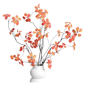 Guirlande artificielle de feuilles de lotus White Deer 90 cm, plante en soie pour vase, décoration minimaliste chinoise pour la maison, accessoire de mariage - Product Image 5