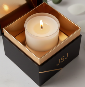 Boîte cadeau de luxe pour bougies avec bordure gaufrée, emballage en carton rigide personnalisé avec <span class=keywords><strong>logo</strong></span> pour marques traditionnelles - Product Image 1