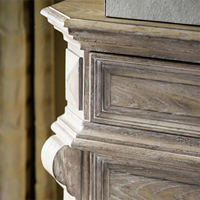 Commode traditionnelle à 8 tiroirs en chêne massif écologique, autoportante, pour chambre à coucher, salon et rangement d'entrepôt