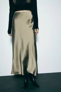ZEVITY Gonna Lunga Estiva 2025 da <span class=keywords><strong>Donna</strong></span>, Stile Vintage <span class=keywords><strong>Casual</strong></span> <span class=keywords><strong>Chic</strong></span>, Nuova Moda in Raso Traspirante con Vita Naturale per Mujer - Product Image 4