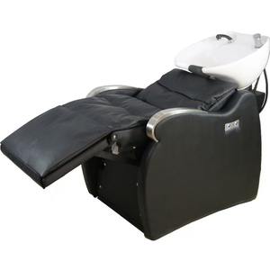 Fauteuil de lavage et de coiffure professionnel électrique réglable avec repose-pieds et bac à shampoing pour salon de coiffure et barbier - Product Image 4