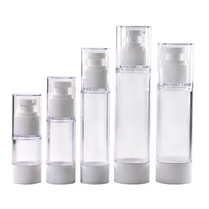 Runde 30 ml 50ml Creme flüssiges Serum Travel Clear Cosmetic 100ml Spray Plastik behälter 30 ml Airless Pump flasche Lotion flasche