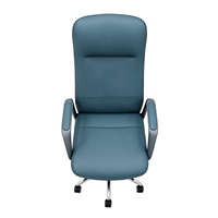Chaise de bureau ergonomique moderne à dossier haut avec base pivotante en métal, chaise de direction de luxe en cuir pour cadre supérieur