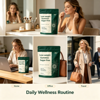 Gummies SYC BIO sans sucre pour la gestion du poids, 60 unités, avec mélatonine et L-théanine pour le soutien du sommeil, à base de plantes, bien-être quotidien
