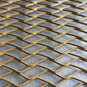 רשת מתכת מורחבת מאלומיניום דקורטיבית מצופה אבקה, רשת תיל מורחבת שטוחה לתקרה - Product Image 1