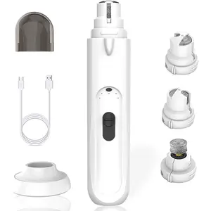 Dogs Pets Cats Rabbits Painless Paws Grooming Trimming Tool LED Light Electric Rechargeable Dog Nail Grinder