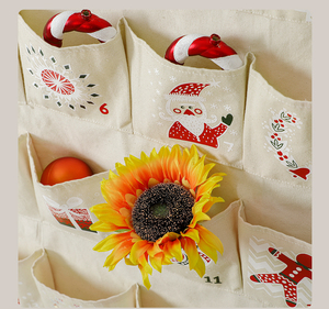 Nuevo Diseño, Calendario de Adviento Navideño de Tela de Lona de Algodón Impresa para Colgar, Venta al Por Mayor, para Niños - Product Image 5