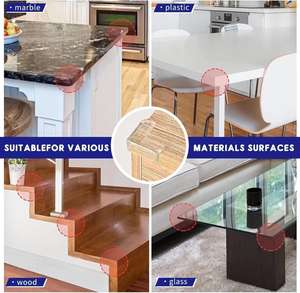 Protector de borde de esquina de plástico transparente de seguridad para bebés de alta calidad Protector de muebles de ángulo de colisión - Product Image 4