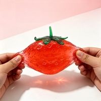 Nieuwe Vaseline Aardbei Squishy Dunne Huid Vaseline Kokosolie Fruit Handgemaakte Bal Stressverlichting Fidget Toys Stressverlichting
