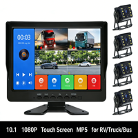 Cámara para Vehículos Especiales ODM/OEM de 10.1 Pulgadas y 4 Canales con GPS, Visión Nocturna, Pantalla IPS, Grabación en Bucle, Almacenamiento de 32G/64G/128G, Universal