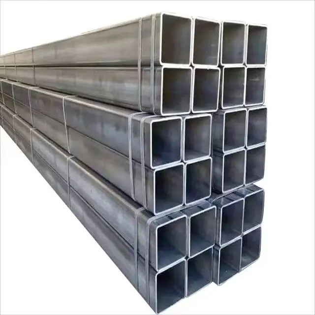ASTM aço galvanizado a quente retangular/tubo quadrado/construção tubo laminado a frio seção oca preto