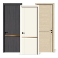 Porte coulissante de chambre en bois massif moderne de haute qualité, imperméable, apprêt blanc, garantie 5 ans, insonorisée et durable