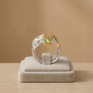 Women's Vintage Natural <strong>Peridot</strong> 925 Sterling Silver Jewelry <strong>Ring</strong> Factory - Product Image 3