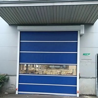 Portes Industrielles à Enroulement Rapide en PVC Haute Vitesse, Transparentes, Automatiques, pour Vente en Gros