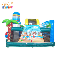 Équipement de location de fête WINSUN, trampoline gonflable d'intérieur, style plage, trampoline gonflable, château gonflable