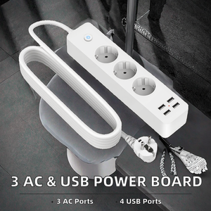 USB出力ポート<span class=keywords><strong>3</strong></span> ACコンセント家庭用安全13A定格電流,欧州ドイツ規格1.8Mエクステンションパワーボード - Product Image 3