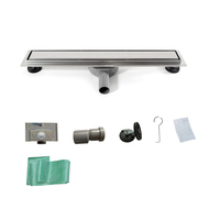 Accessoires d'évier en acier inoxydable Aootan SS304, drain de douche, attrape-cheveux, drain linéaire de salle de bain, divers grilles de sol