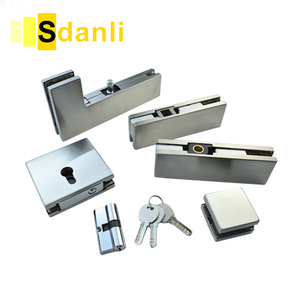 Chất lượng cao Thiết kế hiện đại phần cứng kính 304 thép không gỉ bìa không khung cửa kính phần cứng với đầu bản vá phù hợp - Product Image 2