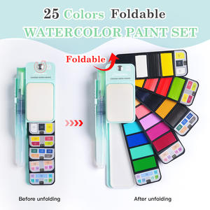 Ensemble de peinture à l'<span class=keywords><strong>aquarelle</strong></span> de haute qualité Fontainebleau, 25 couleurs, palette de peinture à l'<span class=keywords><strong>aquarelle</strong></span> pour la peinture à l'<span class=keywords><strong>aquarelle</strong></span> et à l'acrylique - Product Image 4