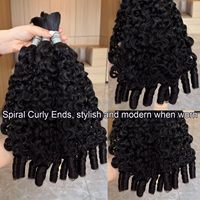Cheveux humains vierges vietnamiens bouclés en vrac pour tressage, sans trame, pointes spirales, tresses bohèmes