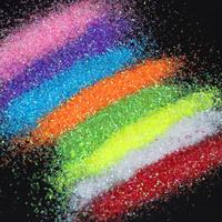 Warna-warni pelangi merah muda bubuk Glitter ukuran ekstra halus 1/128 0.2mm longgar jumlah besar grosir untuk seni dan kerajinan dekorasi cat
