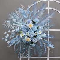 Décoration florale moderne et légère en soie à pois pour mariage, rangée décorative durable pour allée centrale, art floral