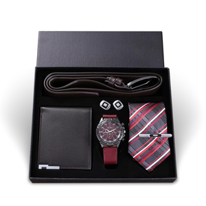 San Valentino cintura in pelle borsa profumo portachiavi penna rosario orologio al quarzo Set regalo per uomo promozionale Set regalo - Product Image 3
