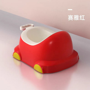 Asiento de entrenamiento para ir al baño Milin Blue Saiya Red para niños pequeños con diseño a prueba de salpicaduras y forma de coche para un fácil uso. - Product Image 2