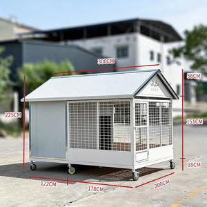 Grande niche pour chien imperméable à l'extérieur, villa pour animaux de compagnie quatre saisons, niche pour chien robuste et détachable, facile à démonter - Product Image 2