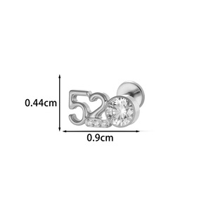 R.Gem. Petits piercings corporels, boucles d'oreilles filetées 16G, titane de qualité implantable G23, <span class=keywords><strong>piercing</strong></span> pour oreilles sensibles - Product Image 5