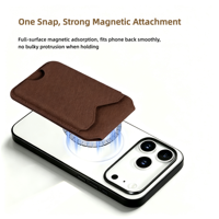 Porte-cartes magnétique en cuir PU multicolore avec charnière métallique et support de téléphone pliable pour iPhone 18 17 16 15 14 13 12 Pro Max