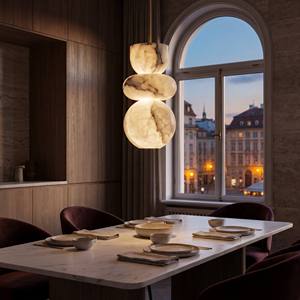 Nordic Personalized Alabaster Copper Chandelier Designer Art Decoration Porch Study Bedroom Bedside Dining Room <strong>Corridor</strong> <strong>Lights</strong> - Product Image 4