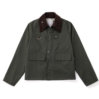 Veste de travail pour homme en sergé épais 400 g/m², coupe ample vintage, coupe-vent, manteau d'automne, logo personnalisé OEM ODM, polyester/coton, fermeture éclair