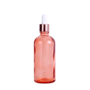 ขวดแก้วหยดสีโรสโกลด์ขนาด 5-100 มล. พร้อมฝาเกลียวสีชมพู สำหรับบรรจุน้ำมันหอมระเหย เครื่องสำอาง และน้ำหอม (ตัวอย่างฟรี) - Product Image 3