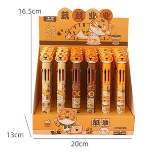 Stylo bille en plastique créatif 10-en-1 multicolore avec logo personnalisé, en gros, pas cher, avec boîte de présentation - Product Image 1