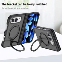 Étui de téléphone pliable antichoc avec protection à 360° °   Support rotatif pour anneau, protection intégrale de la charnière, verre trempé pour iPhone Duo Fold