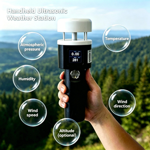 Station météo portable sans fil personnalisable HAWS005H 5-en-1 : température, humidité, vitesse et direction du vent, altitude en option HAWS005H 5-i - Product Image 1