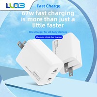 Adaptateur de chargeur portable rapide GaN 67W ignifuge pliable Type-C pour ordinateur portable iPad Macbook 15/16/17/Pro Max