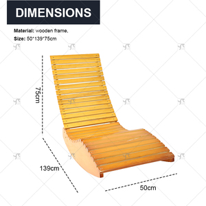 Chaise de loisir moderne et simple pour hôtel, jardin, patio, chaise à <span class=keywords><strong>bascule</strong></span> en <span class=keywords><strong>bois</strong></span> imperméable, meuble pour chaise longue d'extérieur - Product Image 4