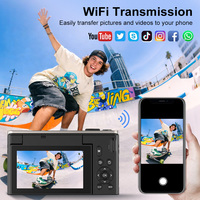 Appareil photo numérique Ausek 64MP 4K avec autofocus et 180 °   Caméras de vlog avec zoom 18x, écran rotatif et WiFi pour la photographie vidéo