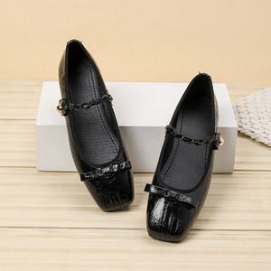 Новое поступление, большие размеры 41-44, женские туфли Мэри Джейн на плоской подошве, красивые туфли для вечеринок - Product Image 2