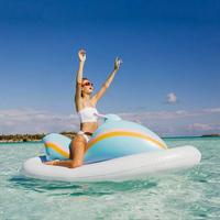 Bateau gonflable, flotteur créatif style jet ski, matelas aquatique de loisirs, coussin flottant pour adultes et enfants