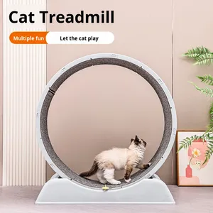 Treadmill Kucing Sport Mewah dengan Roda Lari Senyap, Rangka Panjat & Papan Garukan - Mainan Hewan Peliharaan Ukuran Besar - Product Image 2