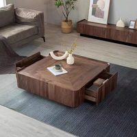 Meubles de salon haut de gamme, table basse en bois, table basse en noyer de haute qualité personnalisable et ensemble de meuble TV