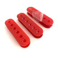 Grosir bahan PC 50mm 52mm bobbin Pickup gitar Humbucker merah untuk bagian Pickup gitar