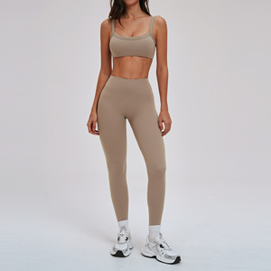 Hot Selling Custom Solid Breathable Front Women's Running <b>Jacket</b> & Leggings <b>Yoga</b> Activewear Set - Product Image 3