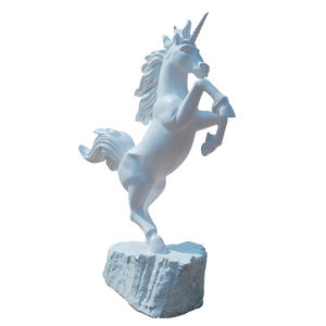 <span class=keywords><strong>Sculpture</strong></span> de licorne en résine fibre de verre, grande taille de vie moderne, statue de jardin européen - Product Image 2