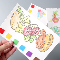 Lot de 5 blocs de peinture aquarelle pour enfants, thème Plage d'été méditerranéenne, pour activités artistiques, maison, école, fête, vacances, anniversaire