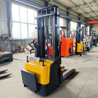 Chariot élévateur à palettes électrique 2T, avec plateforme pour conducteur, pour sols inégaux, entrepôt et usage agricole, accessoires en option